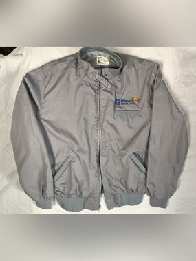 K-Brand Sunoco Ultra Logo Bomber Jacket Gray Full Zip Lined Men’s XL
